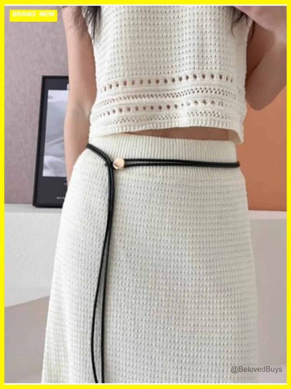 Faux Leather Rope Tie Belt for Women Thin Adjustable Renaissance Waist Belt